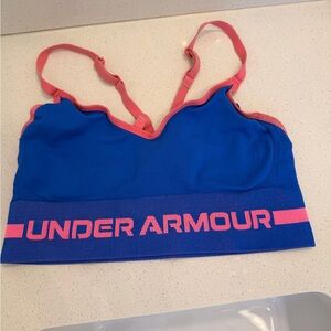 Under Armour Vibrant Blue and Pink Sports Bra